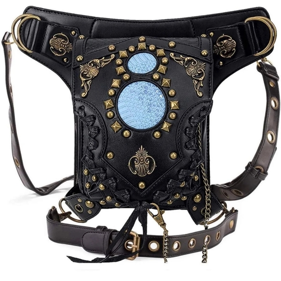 boutique Handbags - Steampunk Goth Waistbag Crossbody Messenger Bag Unisex